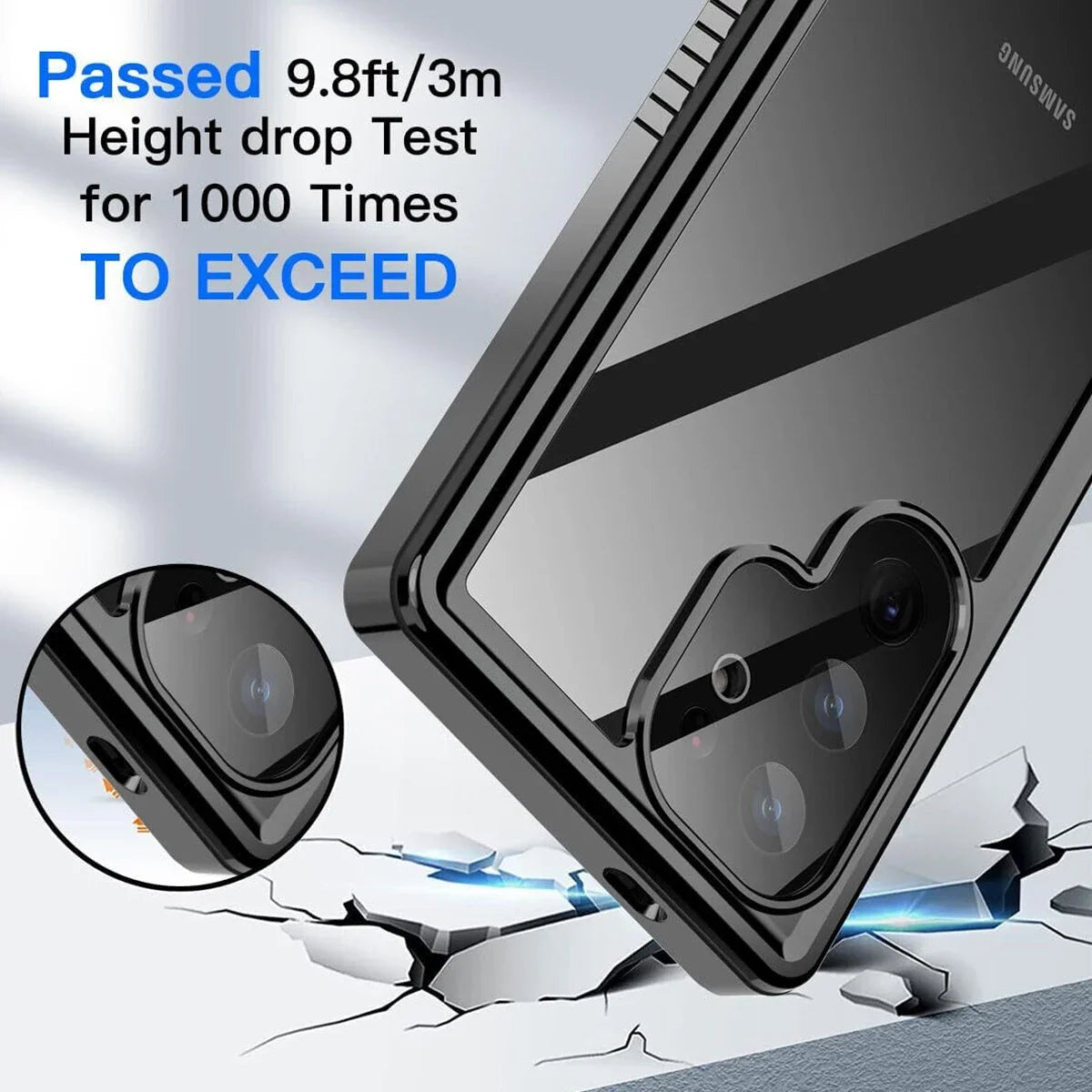 IP68 Waterproof Case for Samsung Galaxy S25/S24/S23/S22 Ultra, FE, A54/A14/A34 5G – Outdoor Sports & Diving Protective Cover