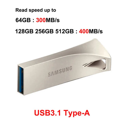 Samsung USB Flash Drive - USB 3.1 Mini Pen Drive 64GB–256GB Up to 400MB/s Read Speed