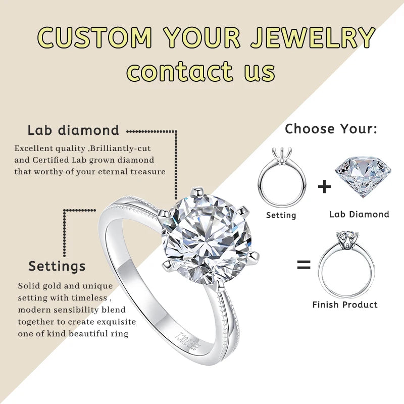0.1–5CT Super White Lab-Grown Diamond Loose — IGI/GIA Certified, HPHT & CVD, DEFG VVS-SI, Diamond Tester Approved for Wedding Jewelry