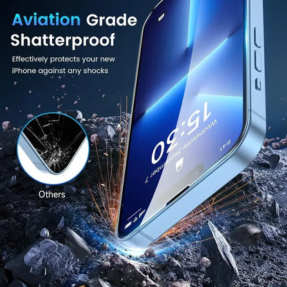 5Pcs Tempered Glass Screen Protector - Protective Glass Film for iPhone 16 15 14 13 12 11 Pro Max Mini 7 8 Plus X XR XS MAX
