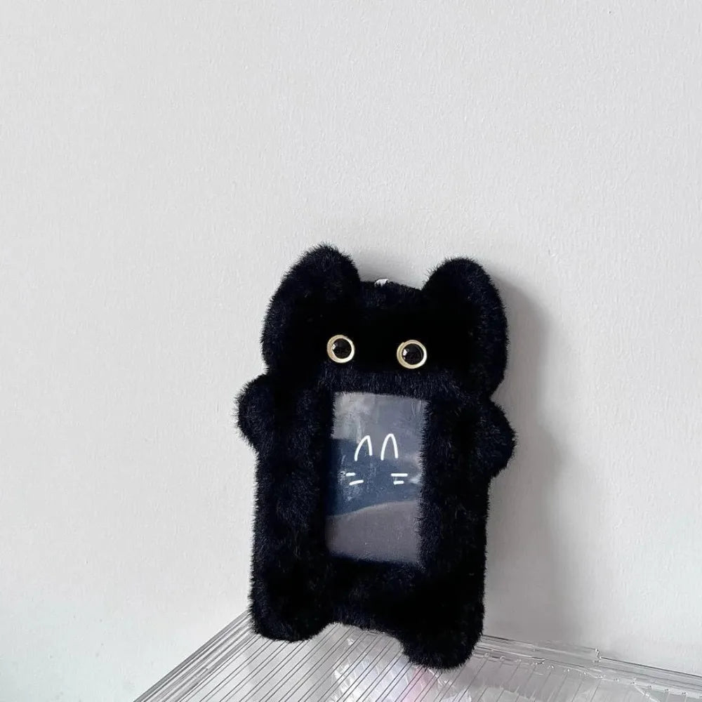 Cute Fox Photocard Case Keychain - Cartoon Student Card Holder & Idol Photo Protective Cover