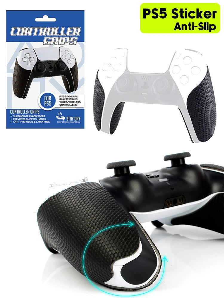 Anti-Slip Comfort Stickers for PS5 Controller – Sweatproof Protective Case Accessory