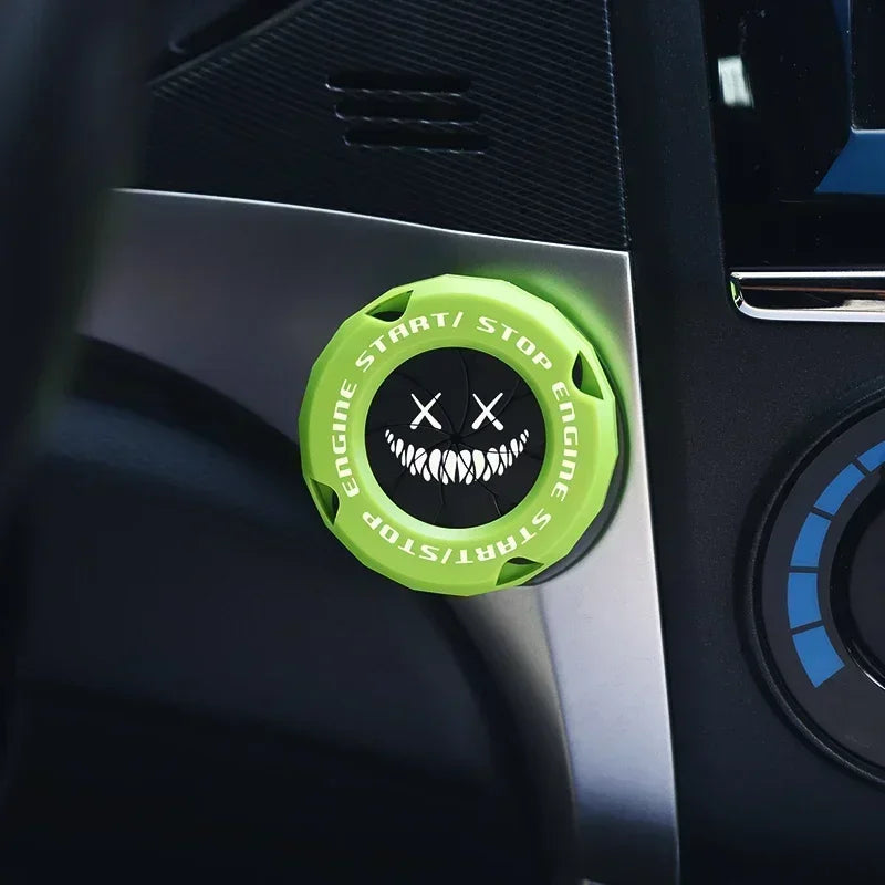 Car One-Key Start/Stop Button Cover – Engine Ignition Protective Sticker for Car & Motorcycle Interior Decoration