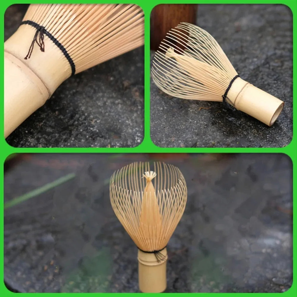Reusable Bamboo Matcha Whisk - Traditional Tea Brush for Matcha Green Tea Preparation