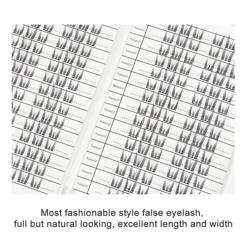 Individual Lash Extensions Kit – DIY Cluster Eyelash Book, False Lashes for Home Makeup
