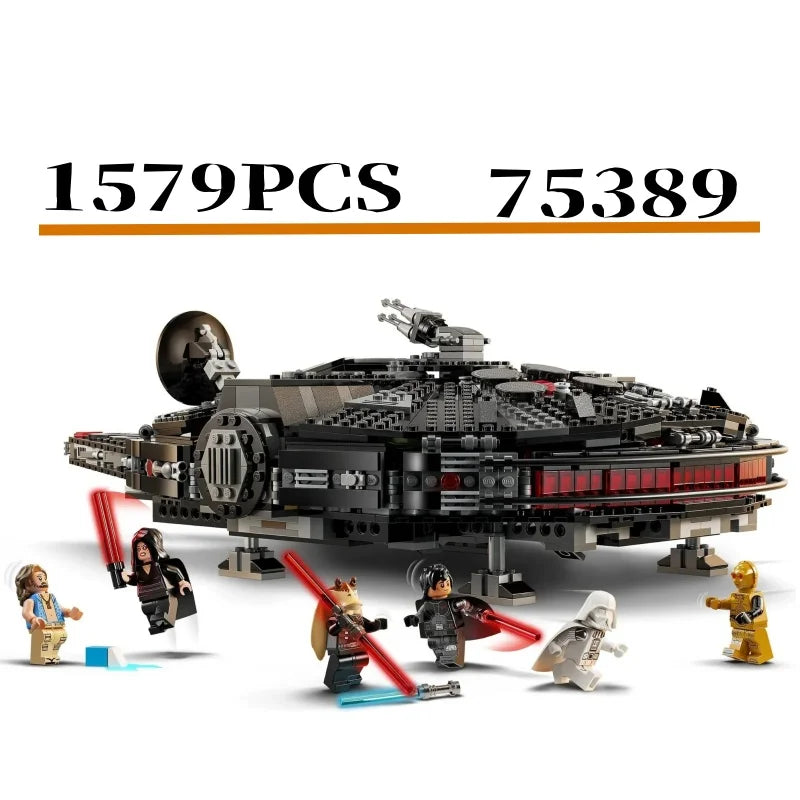 MOC 1579PCS Dark Falcon Starfleet Spacecraft — 75389 DIY Model Assembly Set, Children's Toy & Christmas Gift