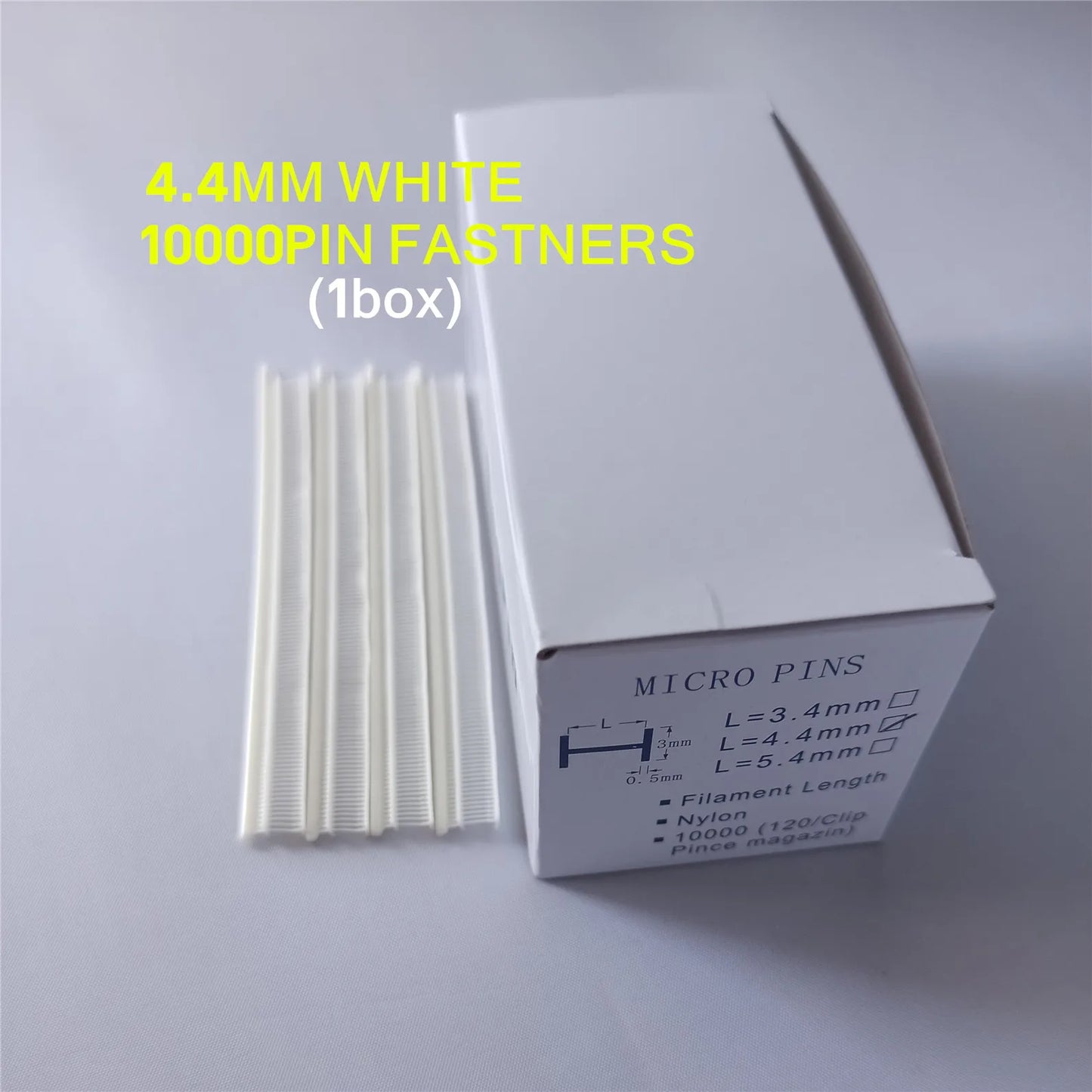 Mini Tag Pin 4.4mm Garment Tag Gun Fasteners — White & Black Durable Price Tags