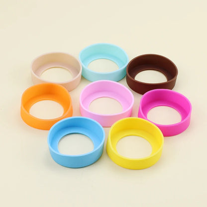 70mm Silicone Cup Bottom Cover – Anti-Skid Coaster Sleeve for Water Bottles and Cups