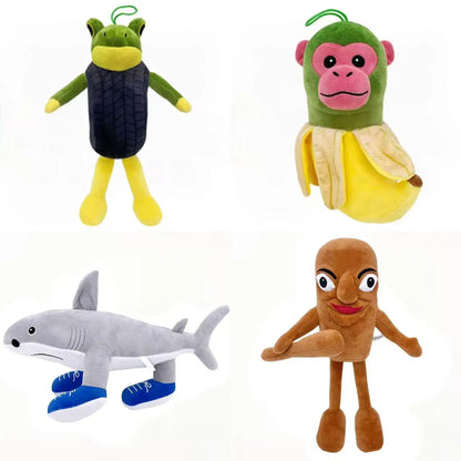 Tung Tung Sahur and Tralalero Tralala Plush Toys - Soft Stuffed Dolls and Shark Plush Gifts for Fans and Birthdays