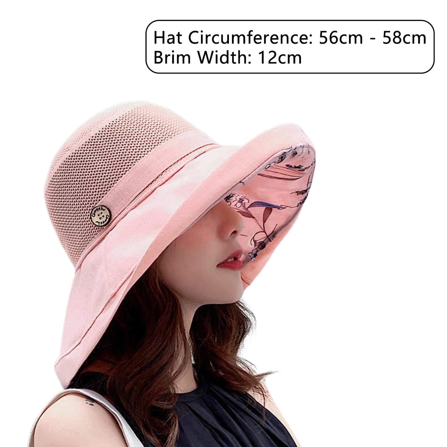 Women’s Foldable Sunshade Hat – Wide Brim UV-Resistant Hat for Travel, Camping, Fishing, Spring & Summer