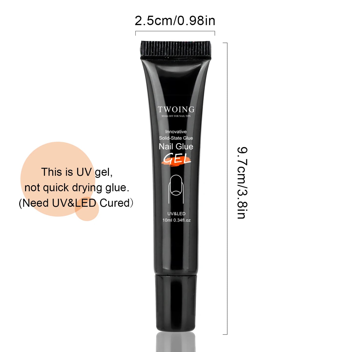 Solid Nail Glue for Press-On Nails – Acrylic Gel Adhesive for Manicure Extensions and Long-Lasting False Nails