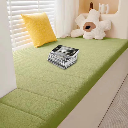 Customized Teddy Sponge Windowsill Cushion – High-Density Waterproof Non-Slip Sofa Cushion, 4.5/6.5/9.5 cm Options