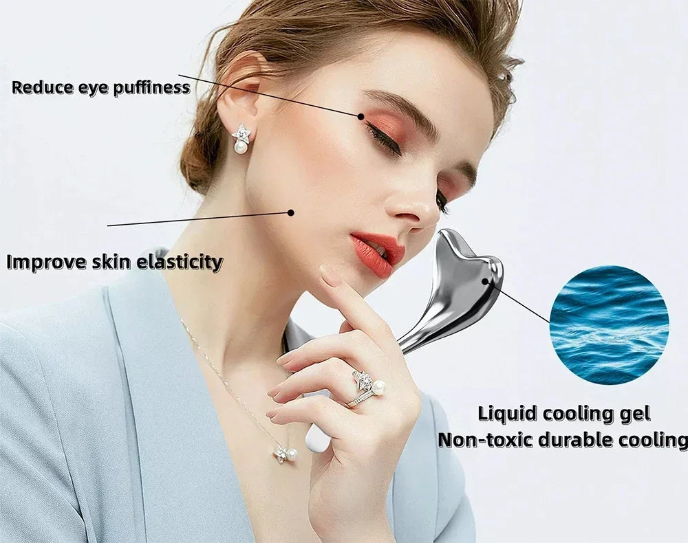 Ice Globes for Face — Luxury Rose Gold Cryo Sticks, Cold & Heat Relief Facial Massage Roller, Beauty Tool & Birthday Gift
