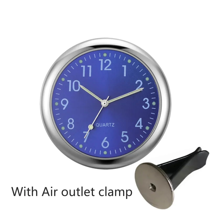 Luminous Car Clock - Mini Auto Stick-On Digital Watch for Cars, 40mm & 43mm Quartz Mechanic Ornament