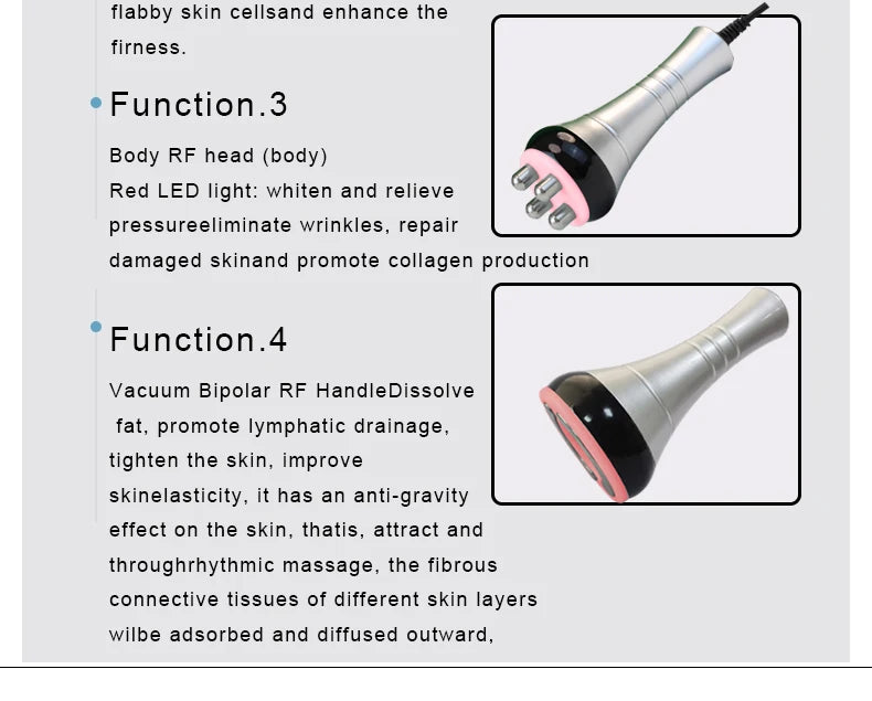 40K Cavitation 4 in 1 Ultrasonic RF Machine – Body Shaping, Weight Loss, Skin Tightening & Facial Lifting Device