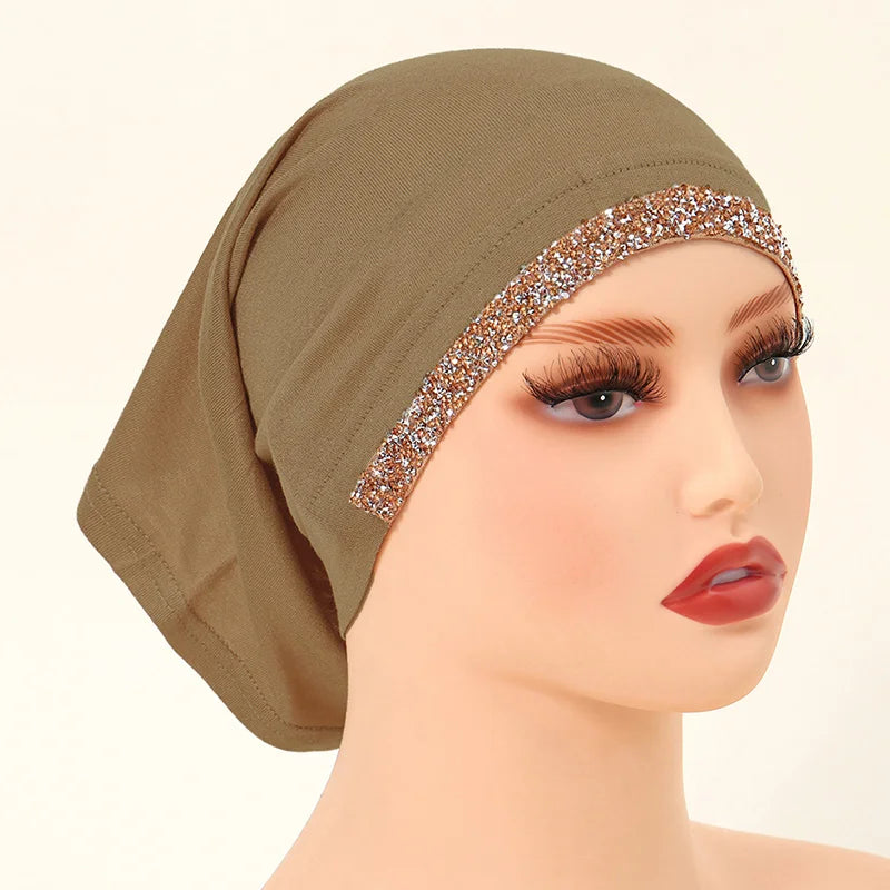 Women’s Modal Cotton Hijab Undercap - Soft Stretchy Diamond Bonnet for Muslim Headscarf & Turban Styling