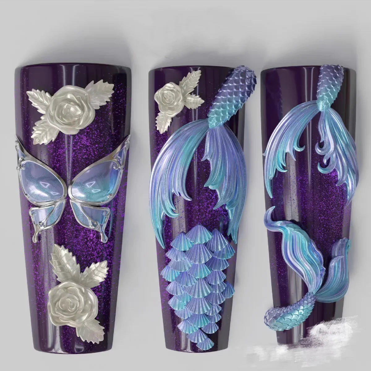 Snake Lolita Bow, Mushroom, Rose, Lotus, Bear 3D Acrylic Nail Mold - DIY Silicone Nail Decorations & Nail Art Products