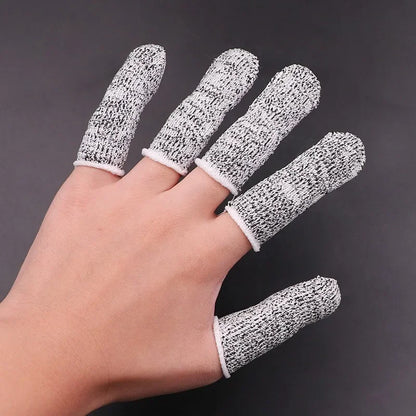 10 Pcs Finger Cots – Thumb Protector & Anti-Cut Fingertips Sleeve, Flexible & Resistant Protection for Work & DIY