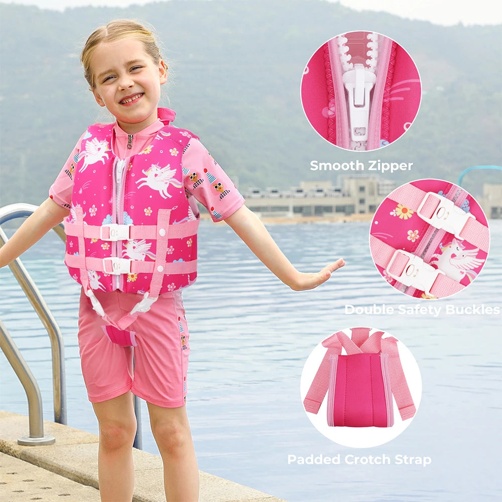 Gogokids Kids Life Jacket – Neoprene Float Vest for Toddlers, Swim Training & Buoyancy Swimwear