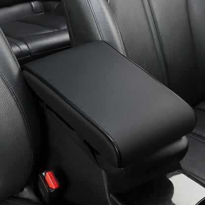 PU Leather Car Armrest Pad – Universal Heightened Center Console Cushion, Comfortable Armrest Cover (31cm x 20cm x 4.5cm)