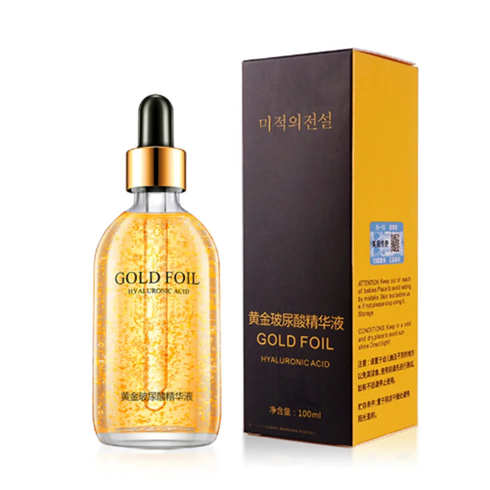 24K Gold Hyaluronic Acid Face Serum – Anti-Aging, Collagen Boosting & Whitening Skin Care Essence – 100ml