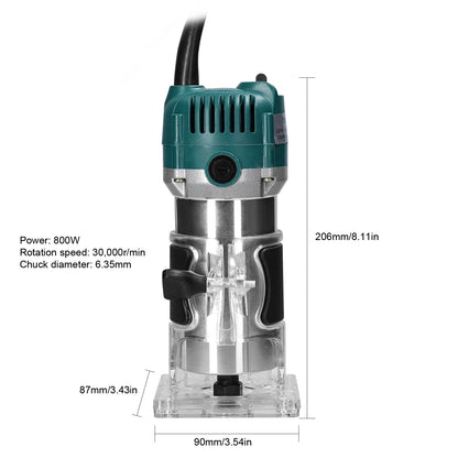 Multifunctional Woodworking Electric Trimmer - Router, Milling, Engraving & Slotting Carving Tool