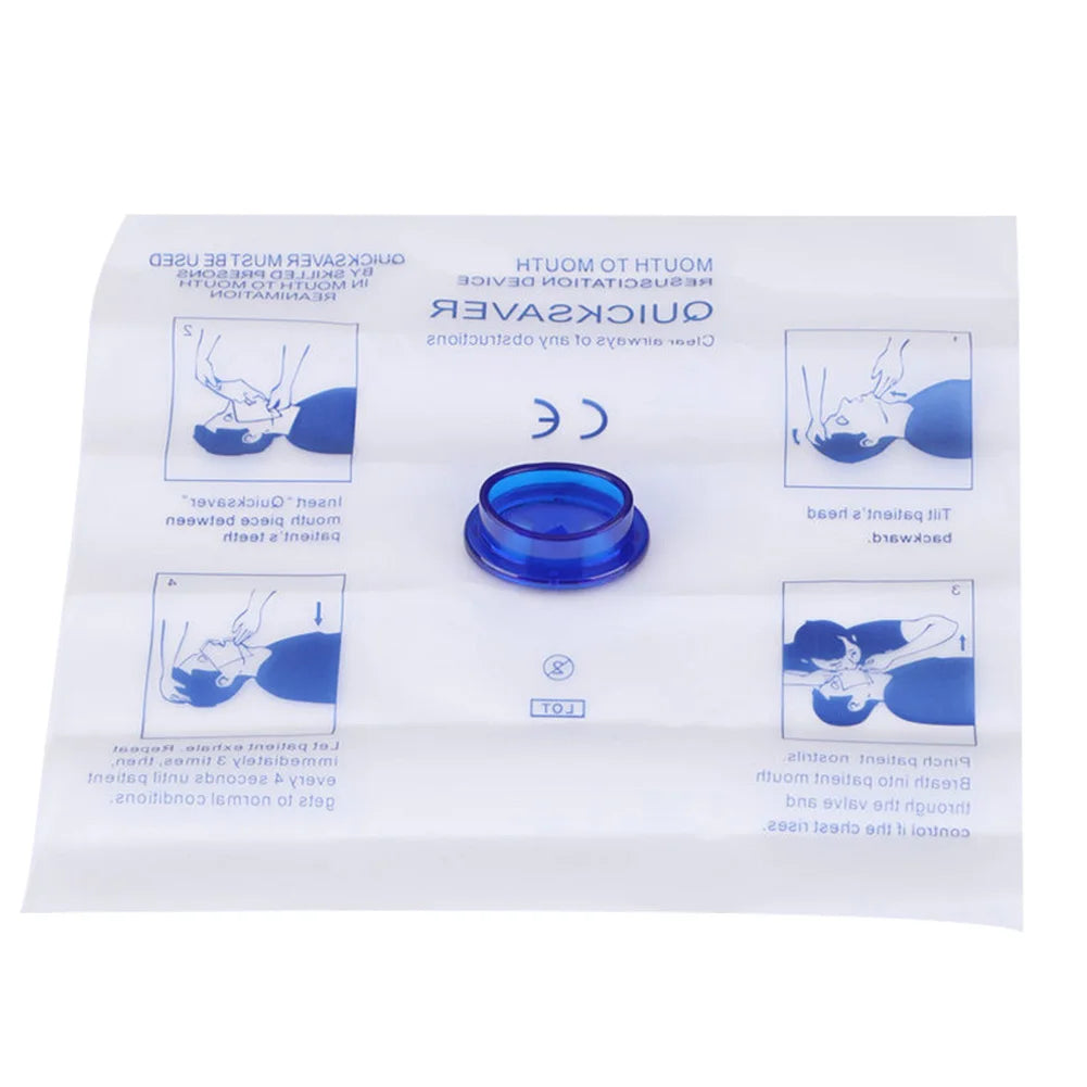 Disposable First Aid Breathing Respirator – Portable CPR Resuscitation Mask for Emergency Artificial Respiration