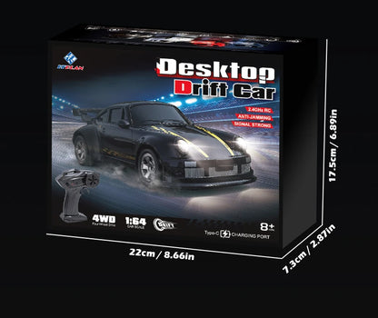 4WD 1:64 Mini RC Drift Car — 2.4GHz Palm Racing Remote Control Toy for Kids & Collectors