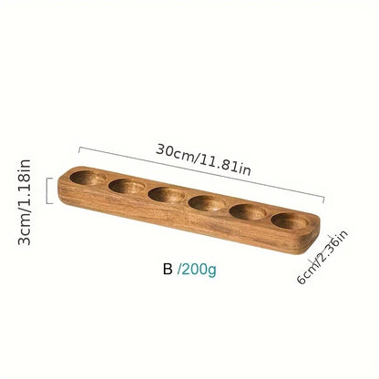 KEMORELA Wooden Egg Storage Box – Multi-Compartment Kitchen Organizer for Fresh Eggs