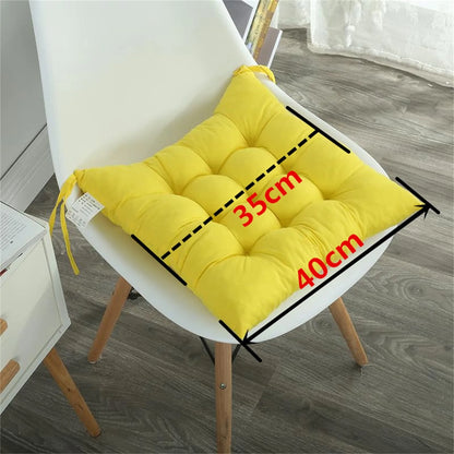 Solid Square Chair Cushion – Soft Cotton Upholstery for Office, Home, Car, and Garden Sun Lounge Seat