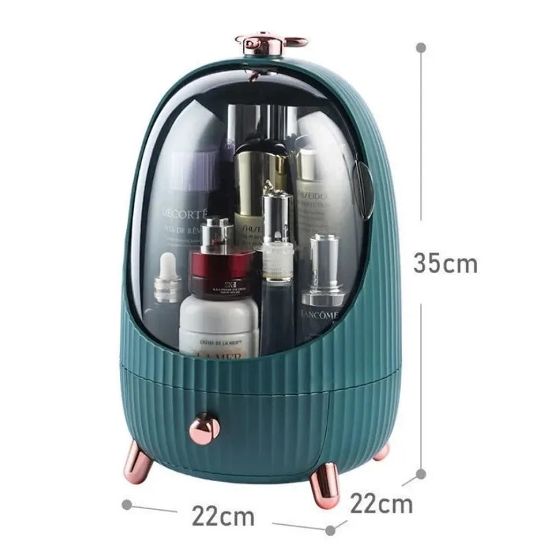 Acrylic Cosmetic Storage Box - Makeup Brush Holder, Lipstick Organizer, and Skin Care Products Display Cabinet for Your Dressing Table or Vanity