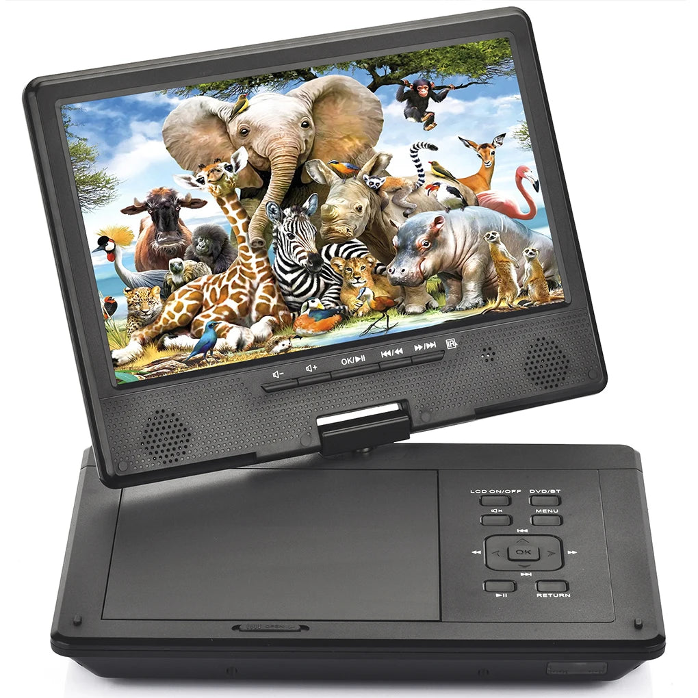 12.5" Portable HD DVD Player – Wireless Bluetooth, Full-Format Support, In-Car & Home CD Player