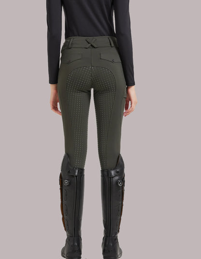 Professional Equestrian Riding Pants — Silicone Anti-Slip, Quick-Dry, Tight-Fit Sports & Cycling Trousers for Horse Riding Exams