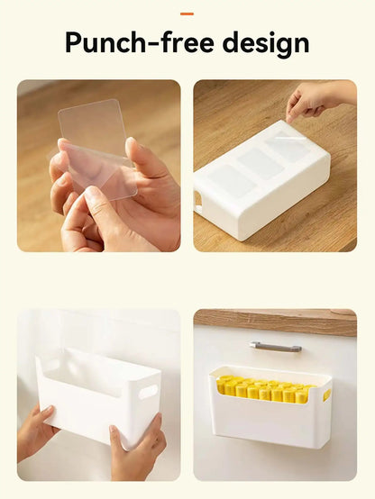 Multifunctional WORTHBUY Wall-Mounted Kitchen Storage Rack: No-Punch Hanging Sink Organizer for Sponges and Utensils