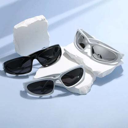 New Arrival Women’s and Men’s Punk Oval Sunglasses – Colorful Mirror Y2K Shades, Trendy Unique Sun Glasses