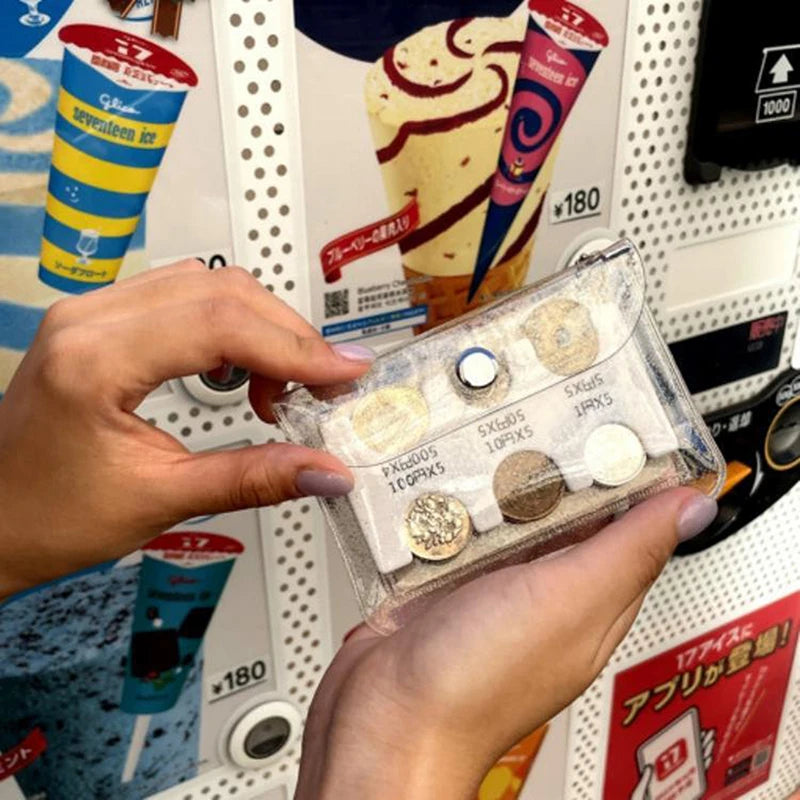 Coin Dispenser Wallet Organizer – Mini Japan Coin Holder for Car, Coin Changer & Storage Purse