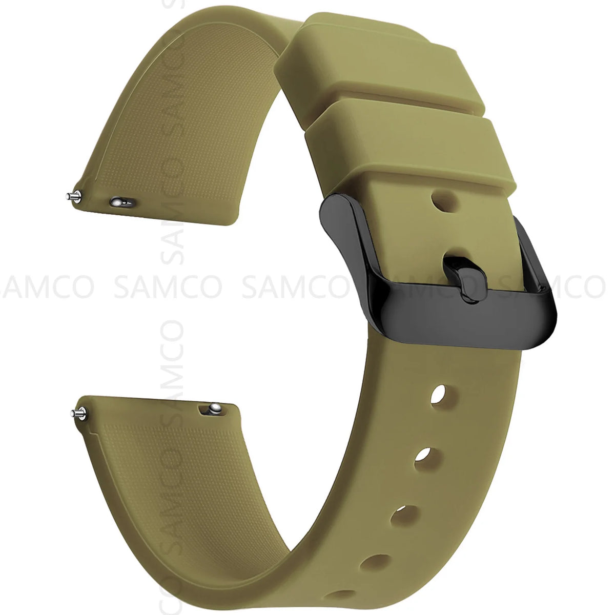Silicone Quick Release Watch Bands 14–24mm for Samsung Galaxy, Garmin & Huawei - Soft Rubber Replacement Watch Straps