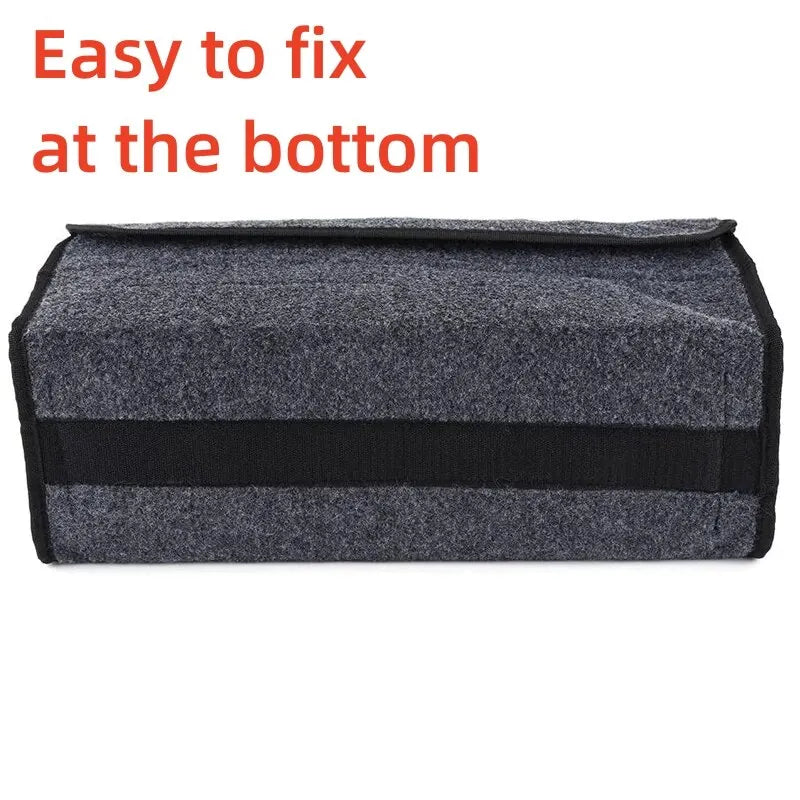 Large Anti-Slip Boot Storage Organizer: Car Trunk Soft Felt Bag for Tools & Accessories - Keep Your Items Secure!