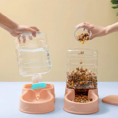 3.8L Automatic Pet Feeder & Water Fountain – Large Cat & Dog Food Dispenser