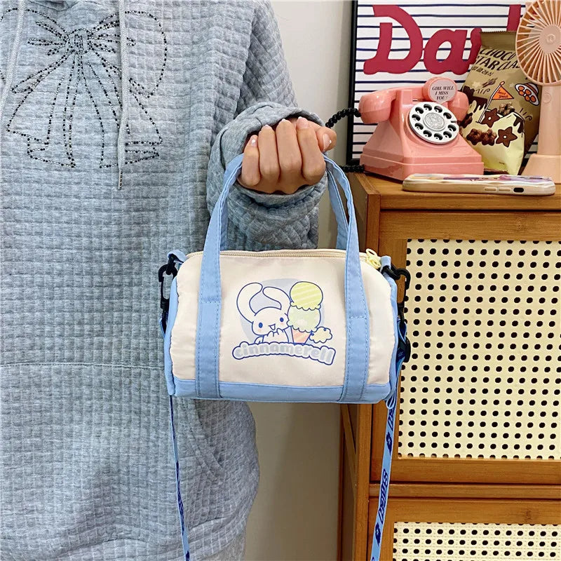 Disney Stitch Sanrio Canvas Bucket Tote Bag – Cute Cartoon Crossbody & Casual Portable Bag