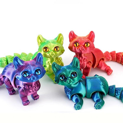 3D Printed Multi-Joint Dinosaur & Snake Fidget Toy – Movable Stress Relief Toy for Adults, Kids, Autism, and Desktop Decor