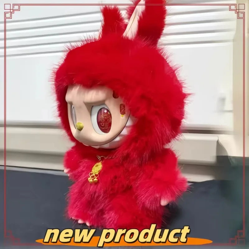 38cm Labubu Zimomo Angel Vinyl Figure – Creative DIY Monster Pendant Toy Gift