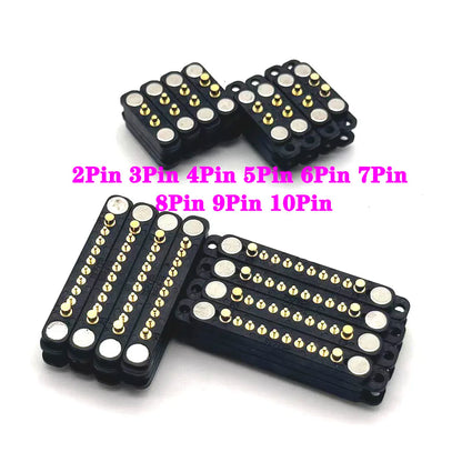 Magnetic Pogo Pin Connector - 5A Waterproof High-Current Spring Probe Male Female DC Charging Connector, 2/3/4/5/6/7/8 Pin