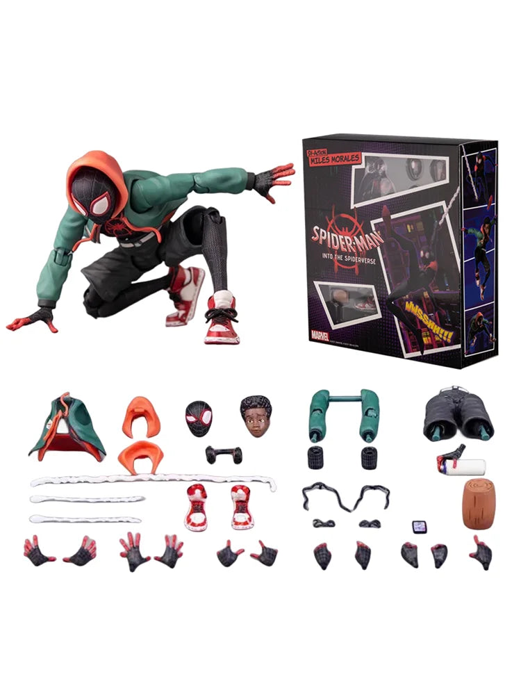Miles Morales Spider-Man Action Figure — Into the Spider-Verse Collectible Toy for Kids Gift