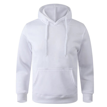 Unisex Warm Sweatshirt — Casual Solid Color Streetwear Pullover with Pocket, Sport & Fitness Hoodie in Multiple Colors