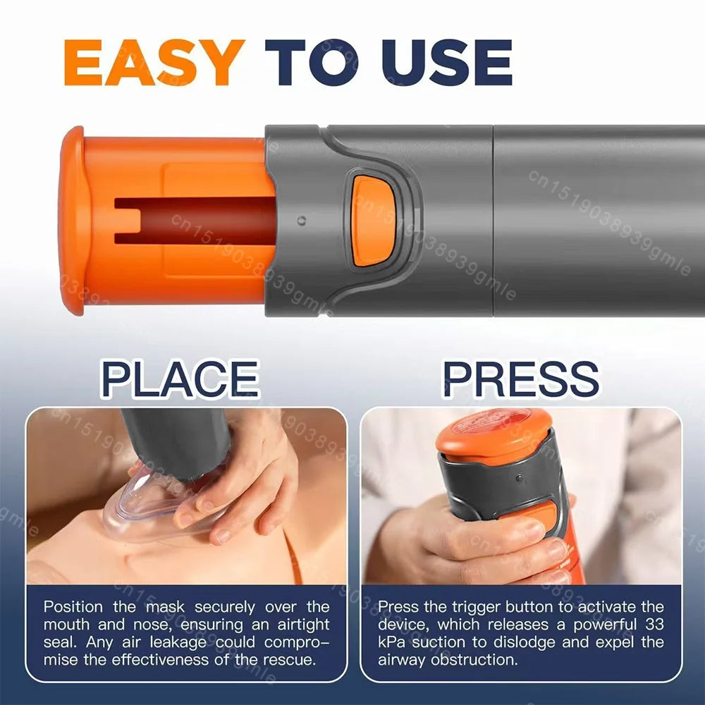 Auto First Aid Choking Rescue Device – Portable CPR Emergency Machine for Adults & Children, Travel & Home Use