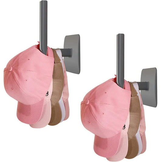 Adhesive Hat Hooks for Wall - 1/2 Pcs Cap Holder Hat Rack for Baseball Caps, No-Drilling Hat Hanger Storage and Display Organizer