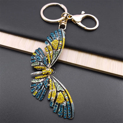 Colorful Crystal Bear Keychain - Rhinestone Alloy Bag Charm, Fashion Key Ring & Jewelry Accessory