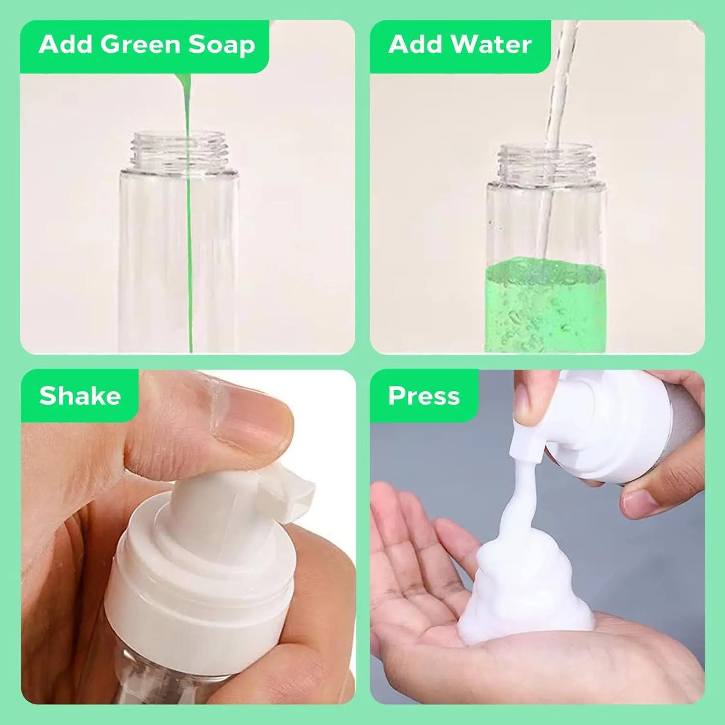 Ultra Concentrated Tattoo Green Soap Kit – 30/250/500ML Cleaning Solution with 150ml Foaming Bottle for Tattoo Care & Skin Cleaning