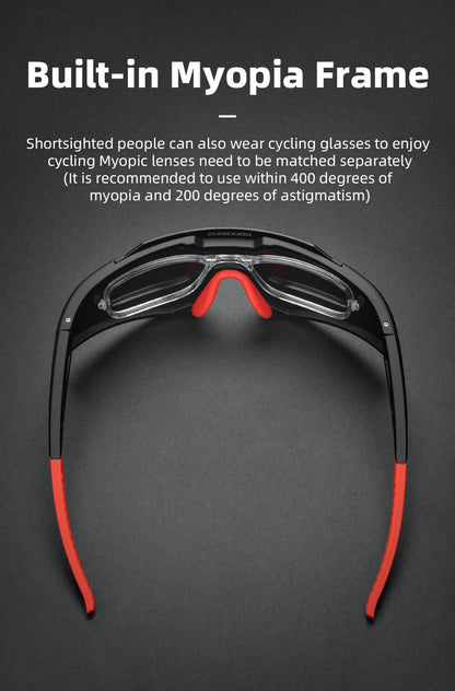 ROCKBROS Cycling Glasses — Photochromic & Polarized Bike Sunglasses for MTB, Road & Outdoor Sports